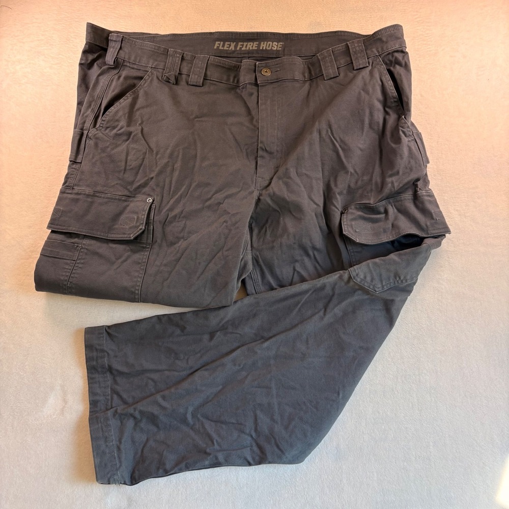 Duluth Trading Co Flex Fire Hose Relaxed Fit Cargo Pants Gray 44x30 Mens